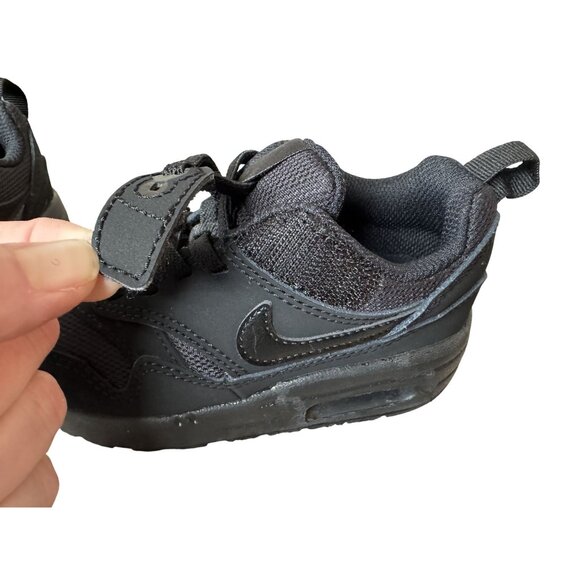 Nike Air Max 1 Toddler Easy On Size 9C Black New Without Box - Picture 9 of 10